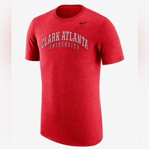 Nike Clark Atlanta University Y2K Red Short Sleeve Crew Neck Soft T-Shirt - Picture 1 of 8